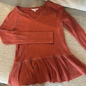 Adorable waffle top blouse